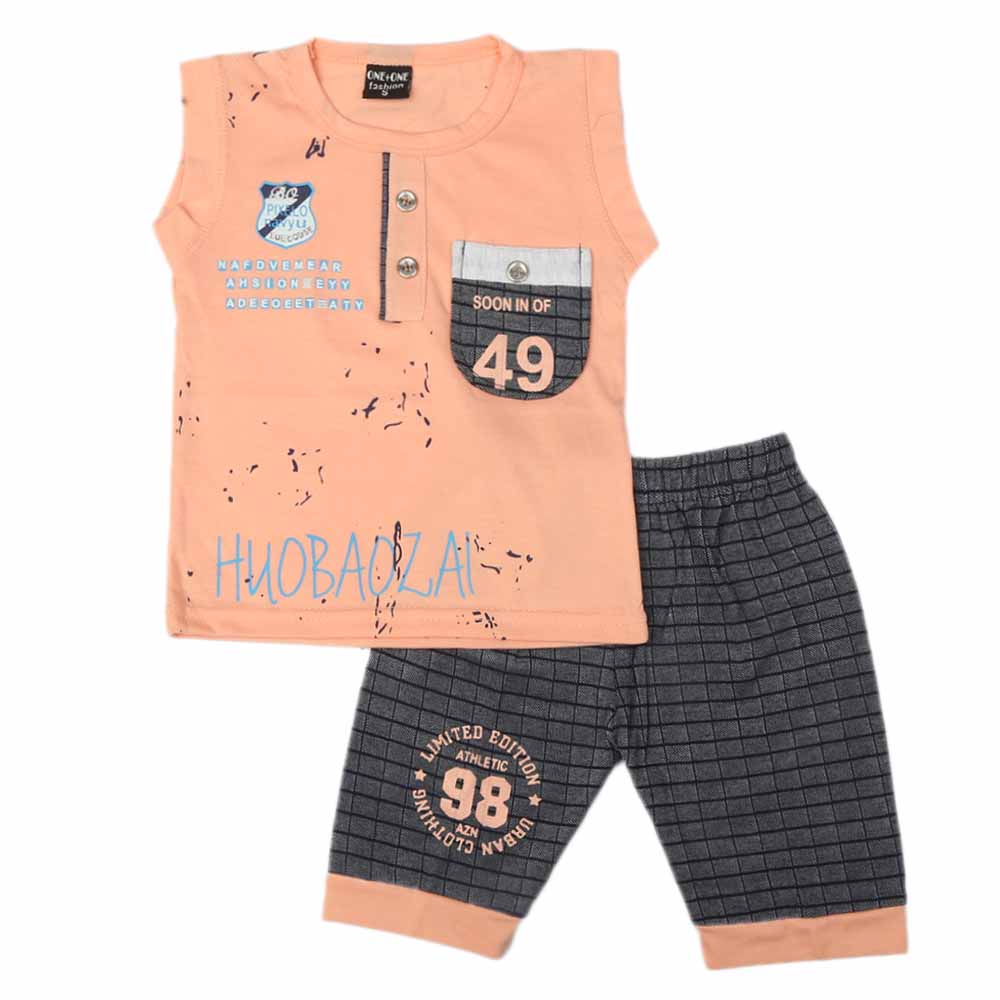 Boys Sando Suit 1308 - Peach, Kids, Boys Sets And Suits, Chase Value, Chase Value