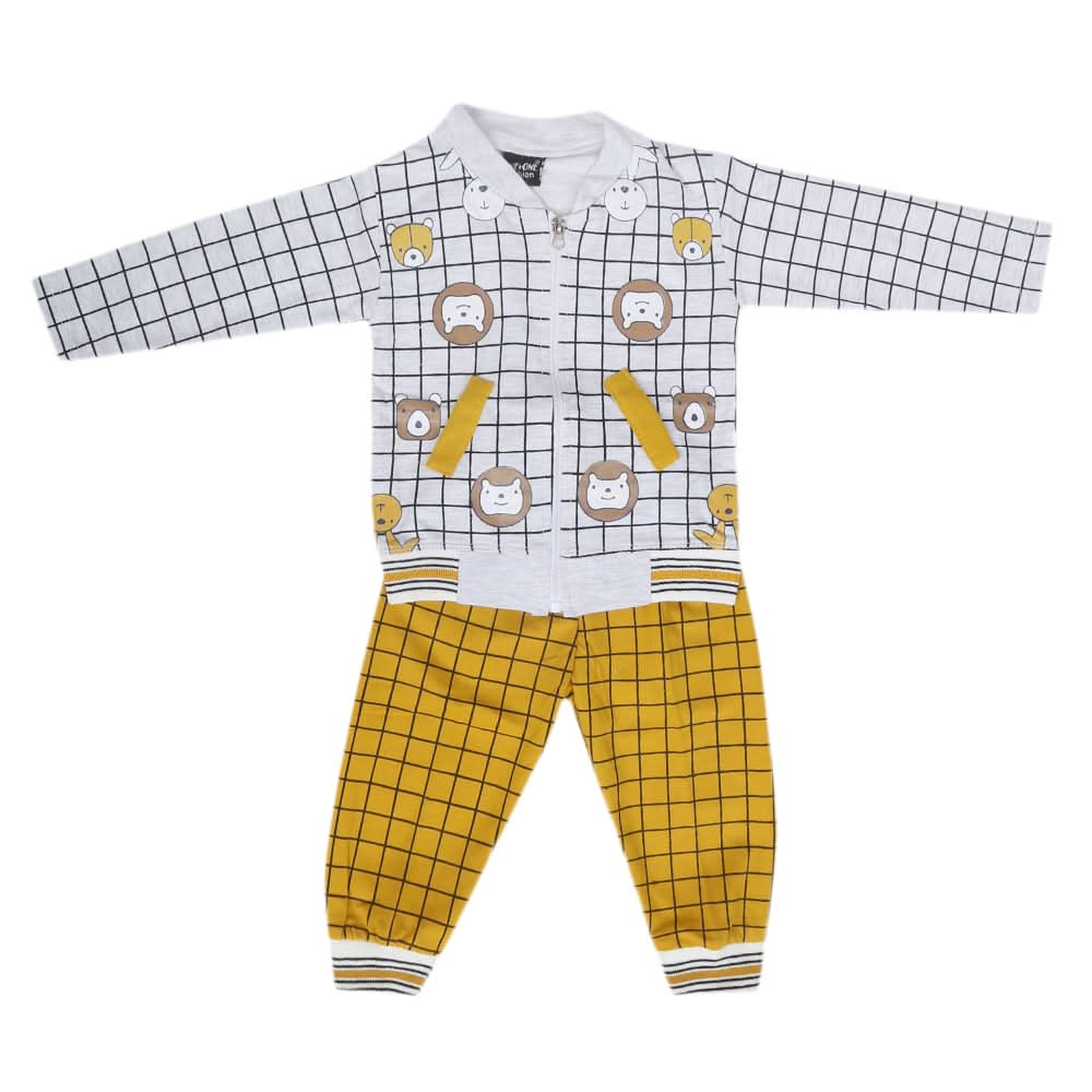 Boys Full Sleeves 3Pcs Suit 1918 - Mustard, Kids, Boys Sets And Suits, Chase Value, Chase Value