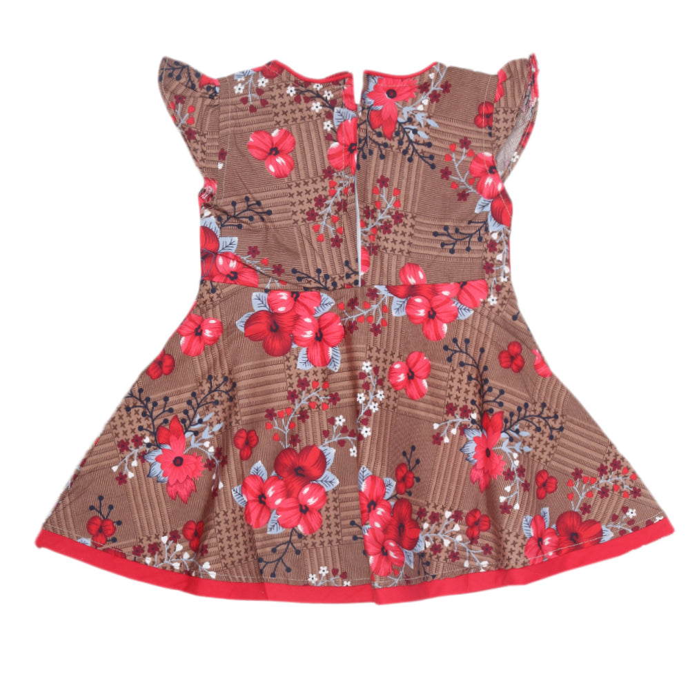Newborn Girls Frock - Brown, Kids, Newborn Girls Frocks, Chase Value, Chase Value