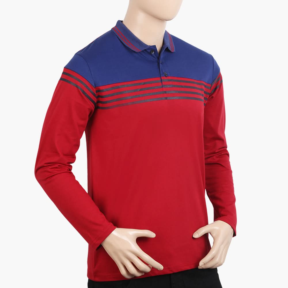 Men's Full Sleeves T-Shirt - Maroon, Men's T-Shirts & Polos, Chase Value, Chase Value