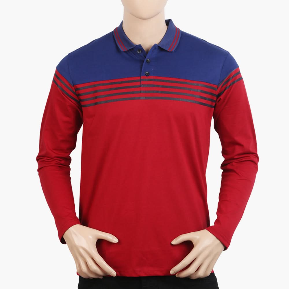 Men's Full Sleeves T-Shirt - Maroon, Men's T-Shirts & Polos, Chase Value, Chase Value