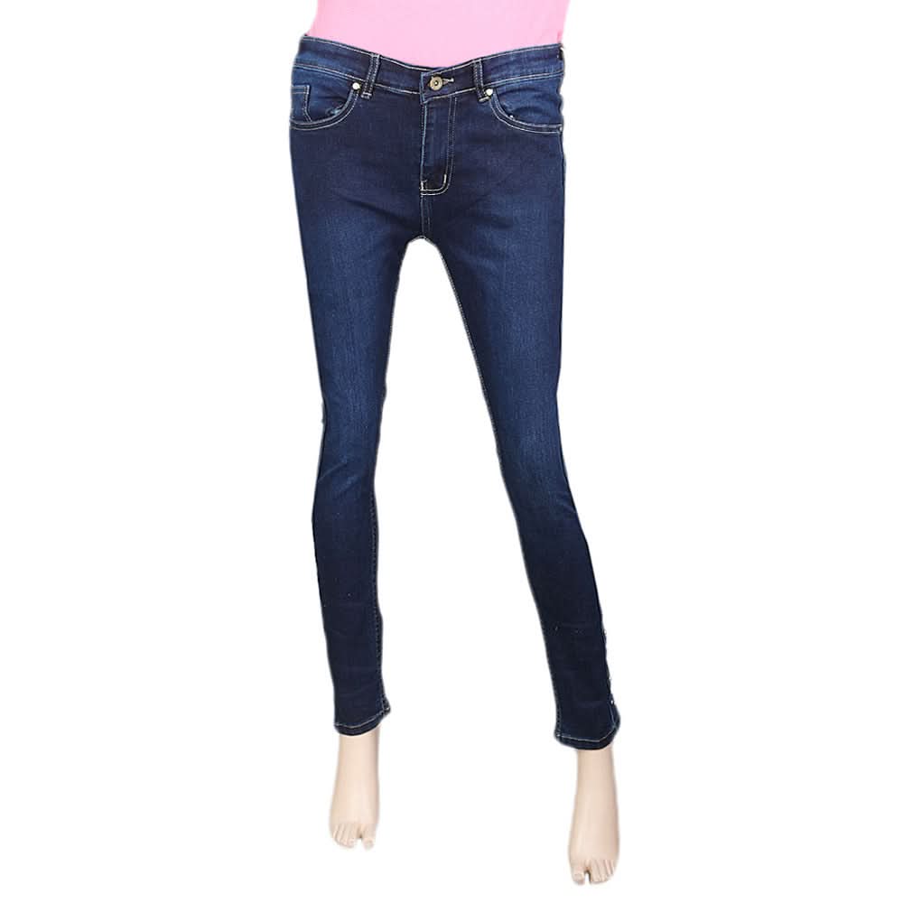 Women's Denim Pant - Dark Blue, Women, Pants & Tights, Chase Value, Chase Value