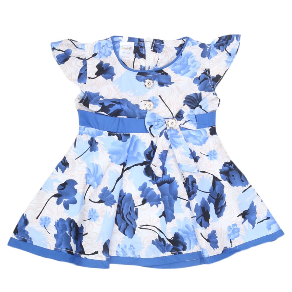 Newborn Girls Frock - Blue - B, Kids, Newborn Girls Frocks, Chase Value, Chase Value