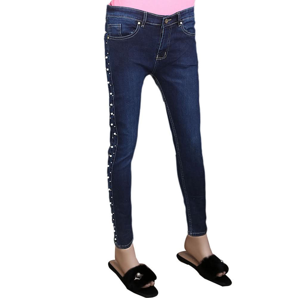Women's Denim Pant - Dark Blue, Women, Pants & Tights, Chase Value, Chase Value
