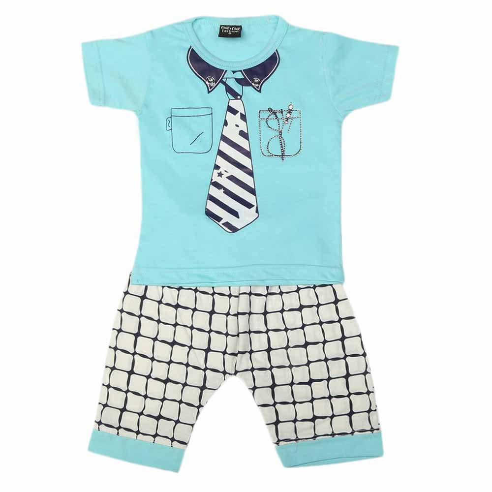 Boys Half Sleeves Suit 1828 - Blue, Kids, Boys Sets And Suits, Chase Value, Chase Value