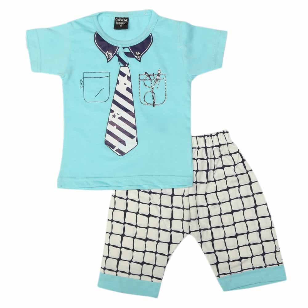 Boys Half Sleeves Suit 1828 - Blue, Kids, Boys Sets And Suits, Chase Value, Chase Value