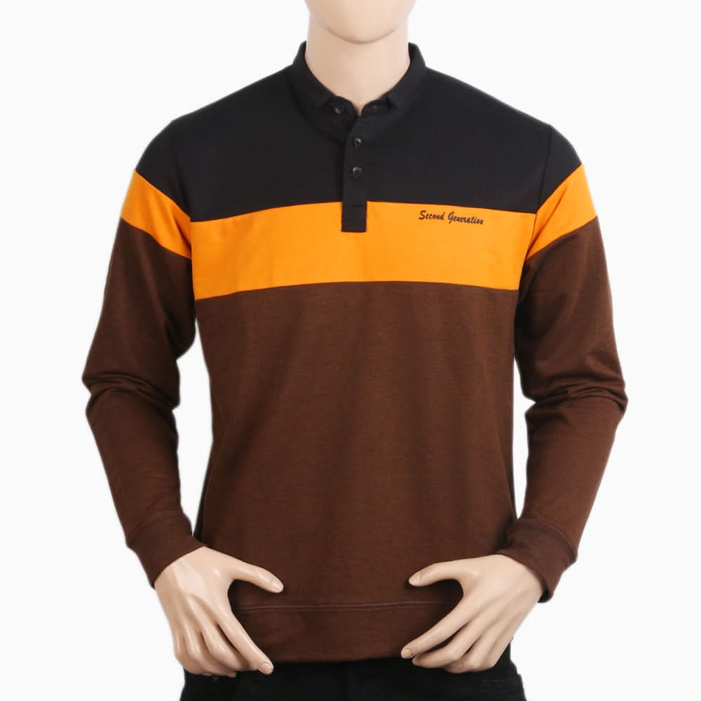 Men's Polo Sweat Shirt - Brown, Men's Sweater & Sweat Shirts, Chase Value, Chase Value