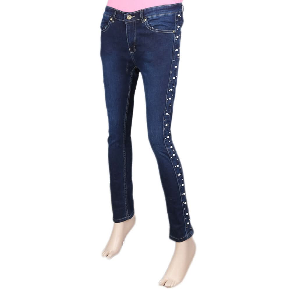 Women's Denim Pant - Dark Blue, Women, Pants & Tights, Chase Value, Chase Value
