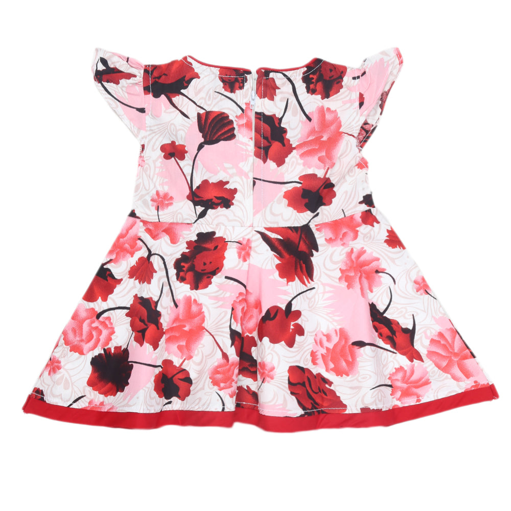 Newborn Girls Frock - Red, Kids, Newborn Girls Frocks, Chase Value, Chase Value
