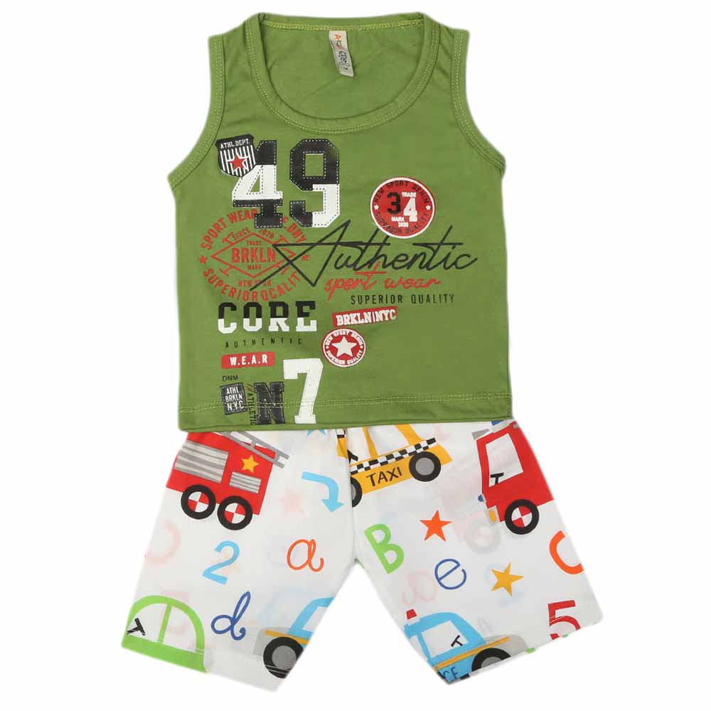 Boys Sando Suit - Green, Kids, Boys Sets And Suits, Chase Value, Chase Value