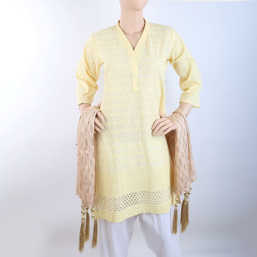 Women's Jacquard Paranda Dupatta - Beige, Women, Dupatta, Chase Value, Chase Value
