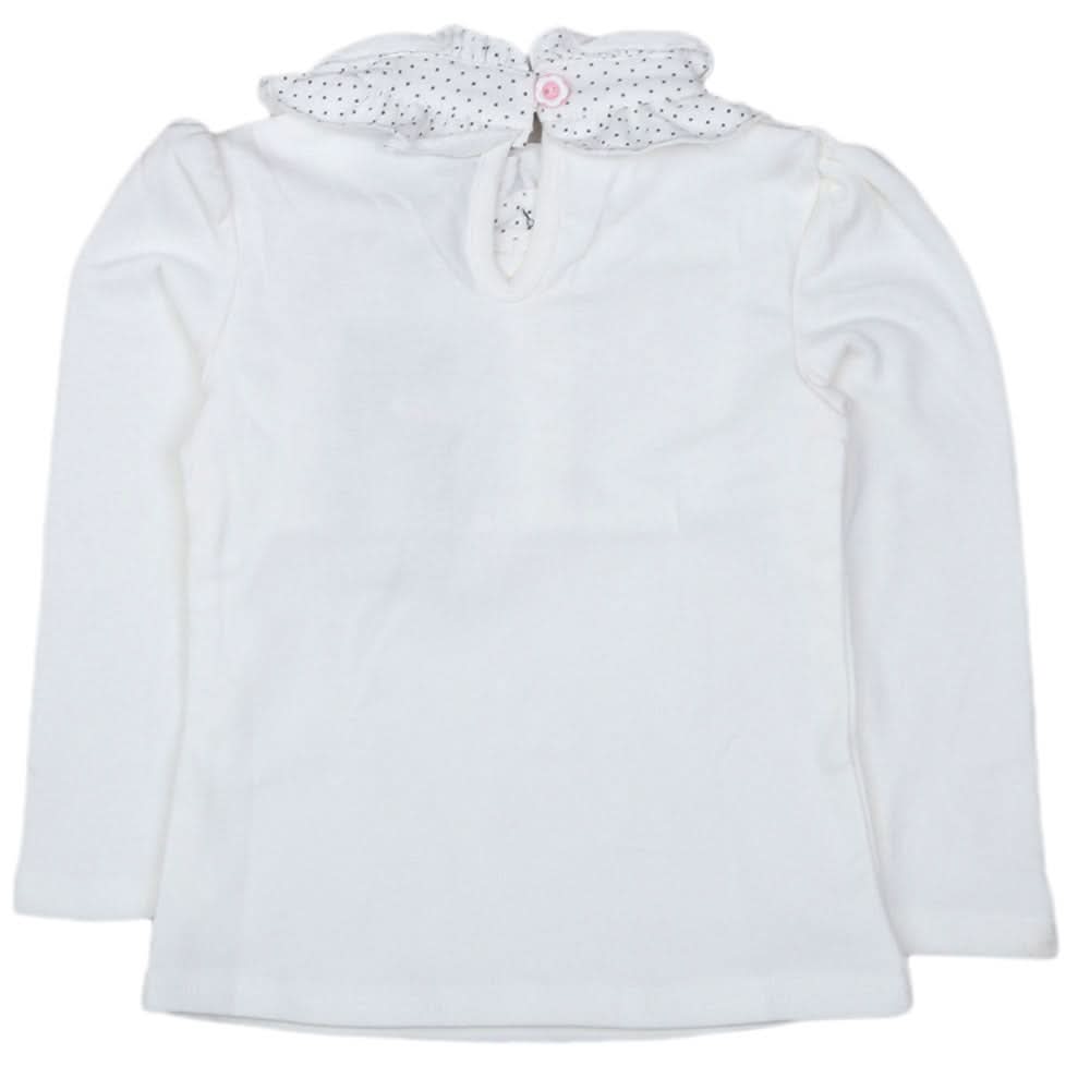 Girls Full Sleeves T Shirt - White, Kids, Girls T-Shirts, Chase Value, Chase Value