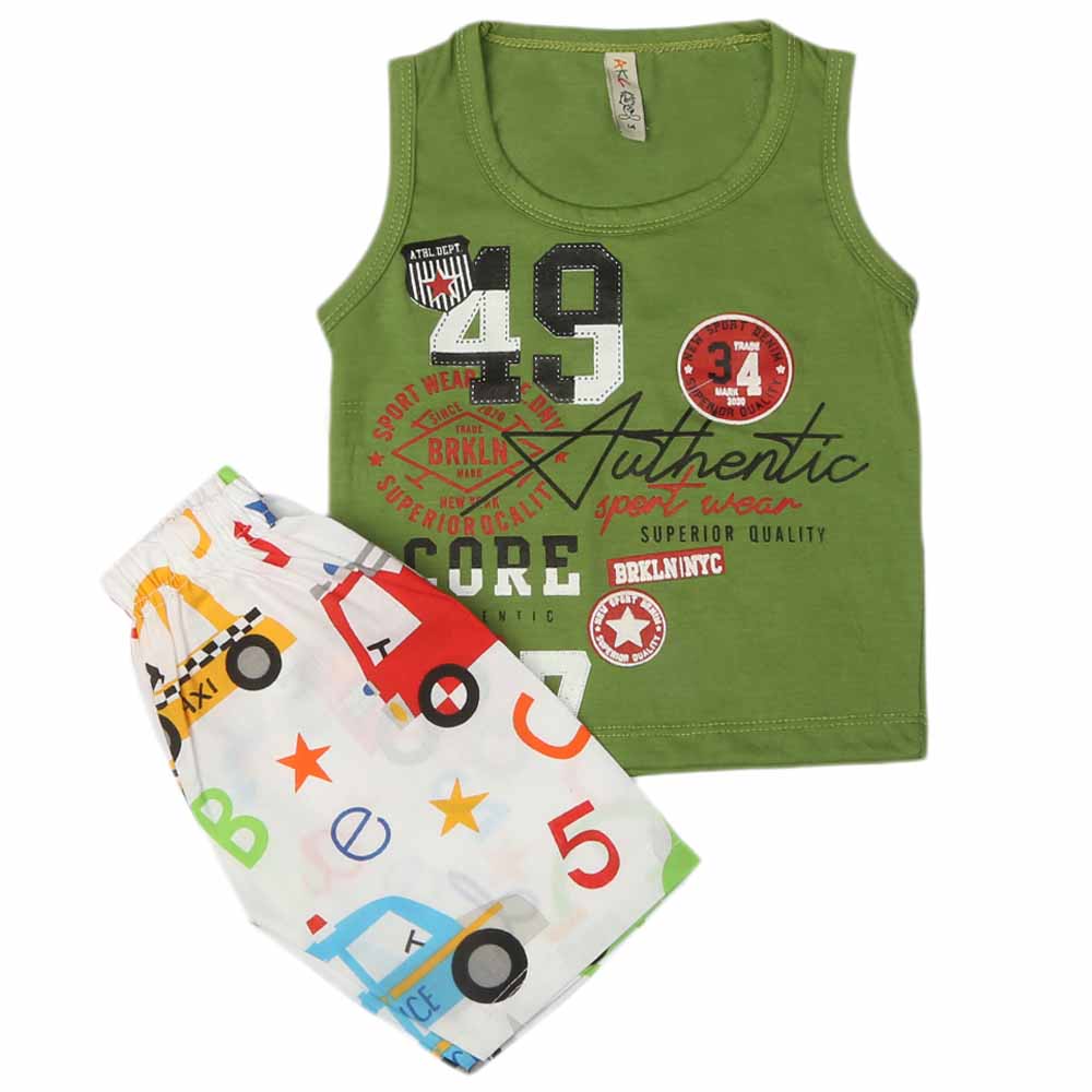 Boys Sando Suit - Green, Kids, Boys Sets And Suits, Chase Value, Chase Value