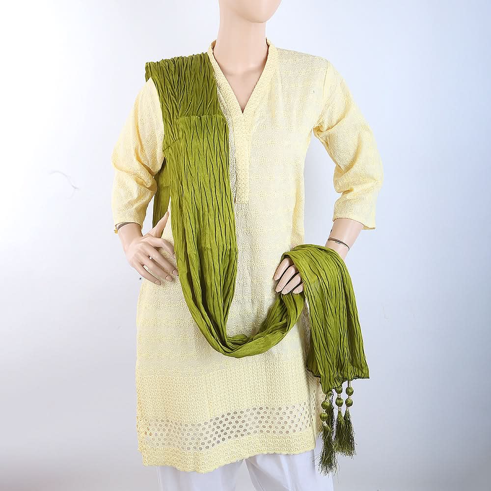 Women's Jacquard Paranda Dupatta - Green, Women, Dupatta, Chase Value, Chase Value