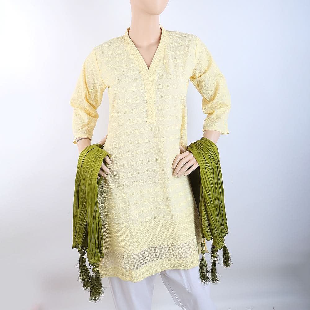 Women's Jacquard Paranda Dupatta - Green, Women, Dupatta, Chase Value, Chase Value