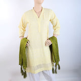 Women's Jacquard Paranda Dupatta - Green, Women, Dupatta, Chase Value, Chase Value