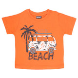 Boys Half Sleeves Printed T-Shirt - Orange, Kids, Boys T-Shirts, Chase Value, Chase Value