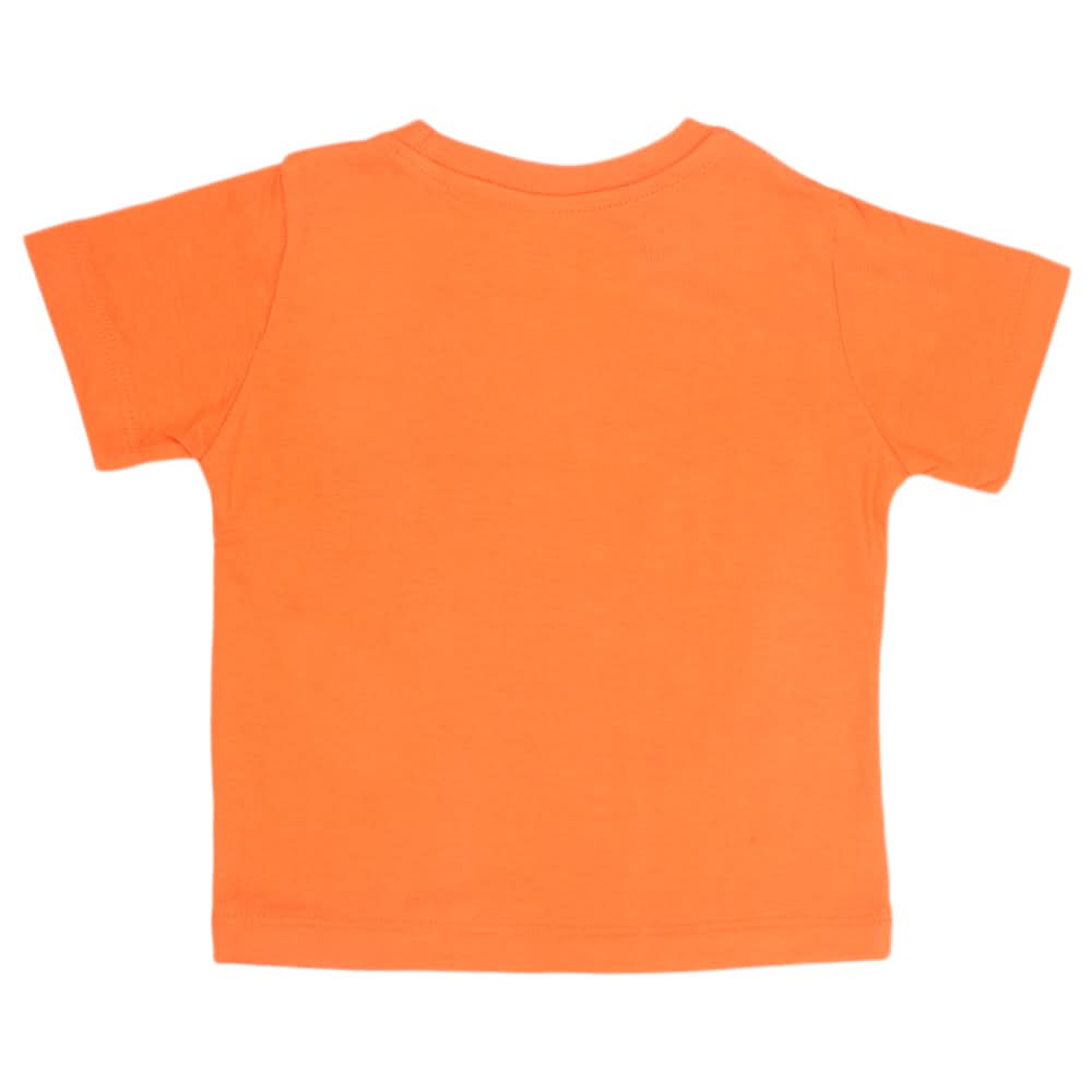 Boys Half Sleeves Printed T-Shirt - Orange, Kids, Boys T-Shirts, Chase Value, Chase Value