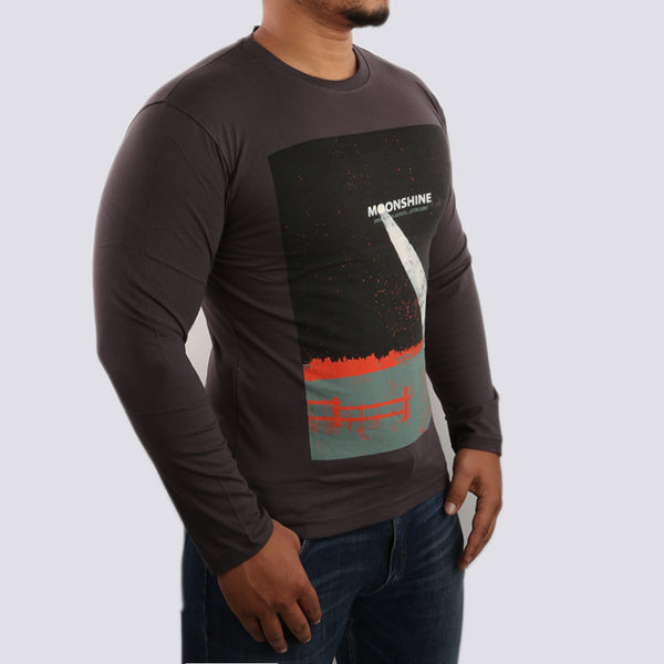 Men's Full Sleeves T Shirt - Dark Grey, Mens T-Shirts, Chase Value, Chase Value