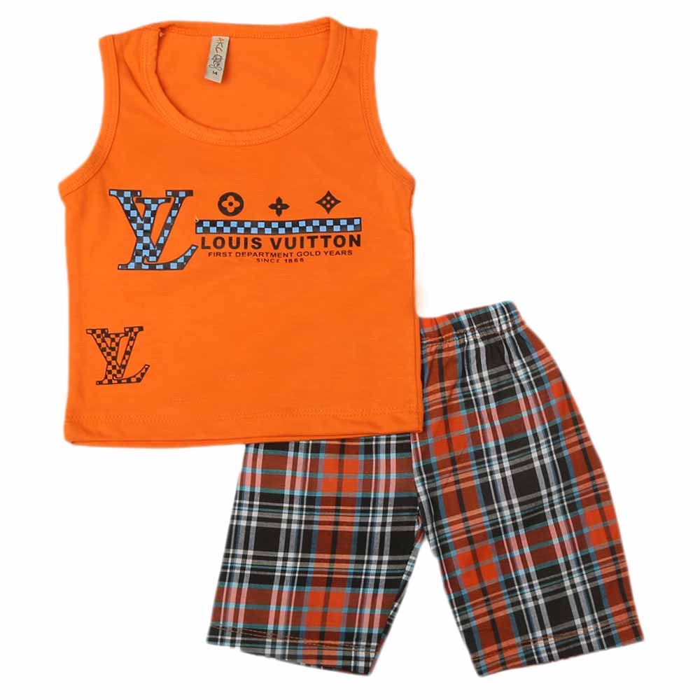 Boys Sando Suit - Orange, Kids, Boys Sets And Suits, Chase Value, Chase Value
