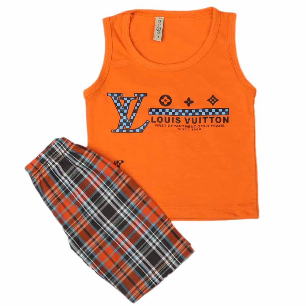 Boys Sando Suit - Orange, Kids, Boys Sets And Suits, Chase Value, Chase Value