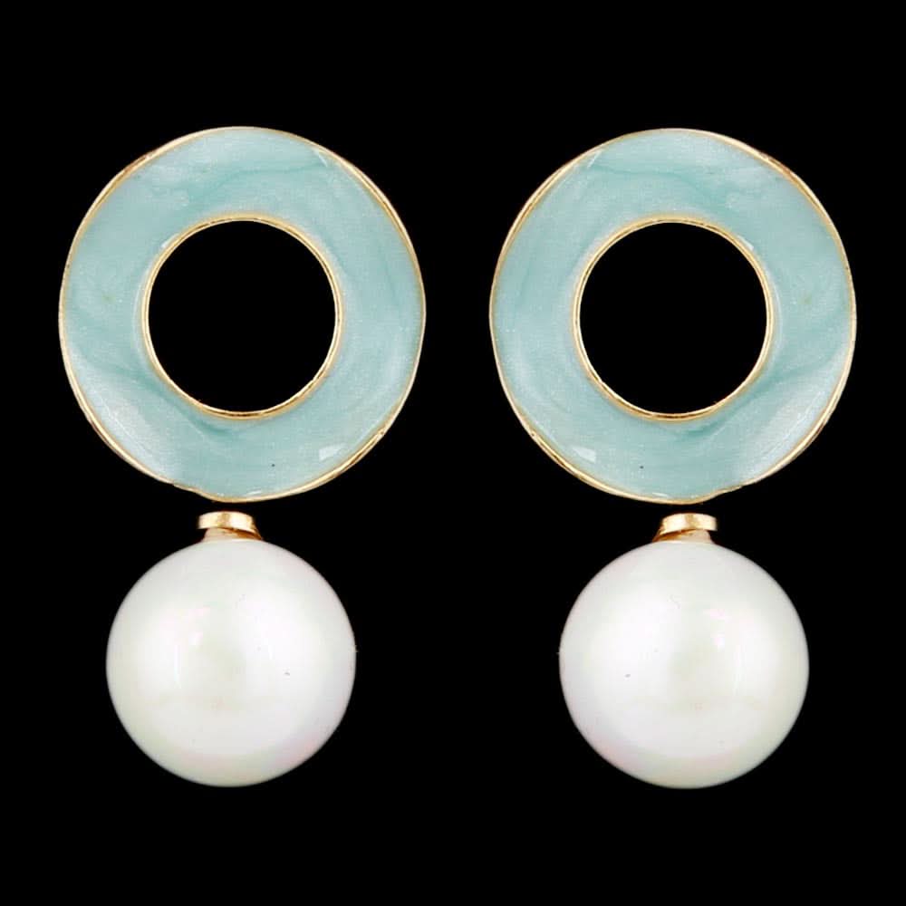 Women's Ear Tops - Light Green, Women, Earrings & Tops, Chase Value, Chase Value