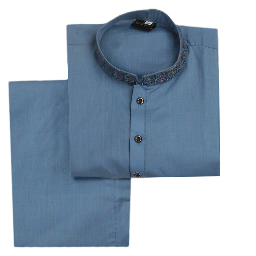 Boys Embroidered Shalwar Suit - Blue, Boys Shalwar Kameez, Chase Value, Chase Value