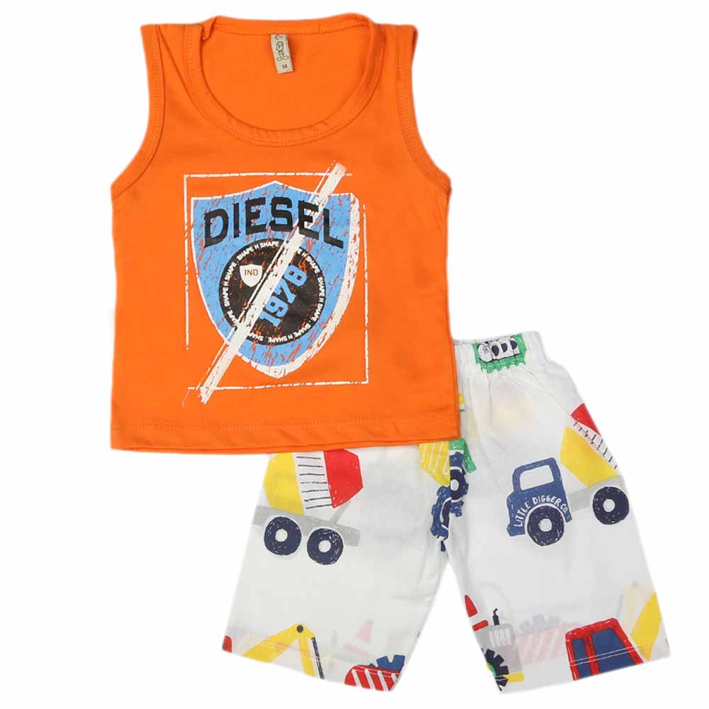 Boys Sando Suit - Orange, Kids, Boys Sets And Suits, Chase Value, Chase Value