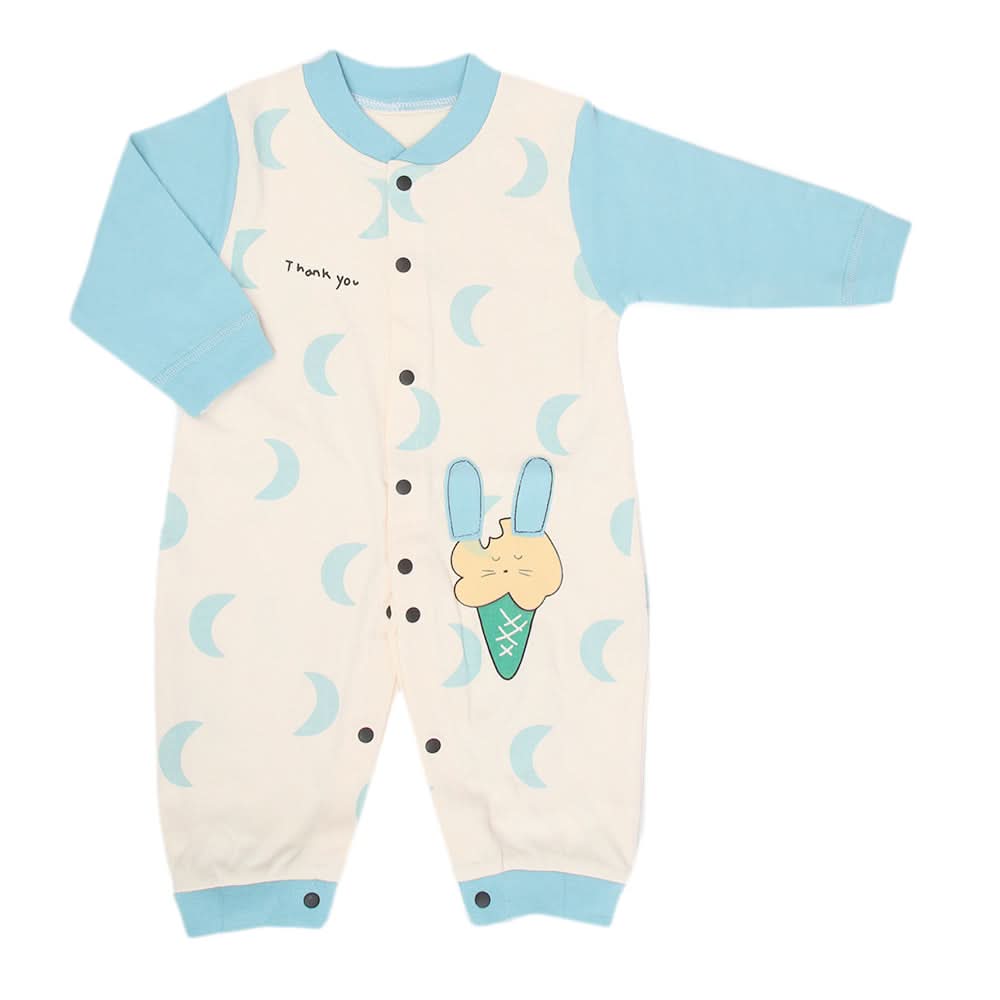 Newborn Boys Full Sleeves Romper - Sea Green, Kids, New Born Boys Rompers, Chase Value, Chase Value