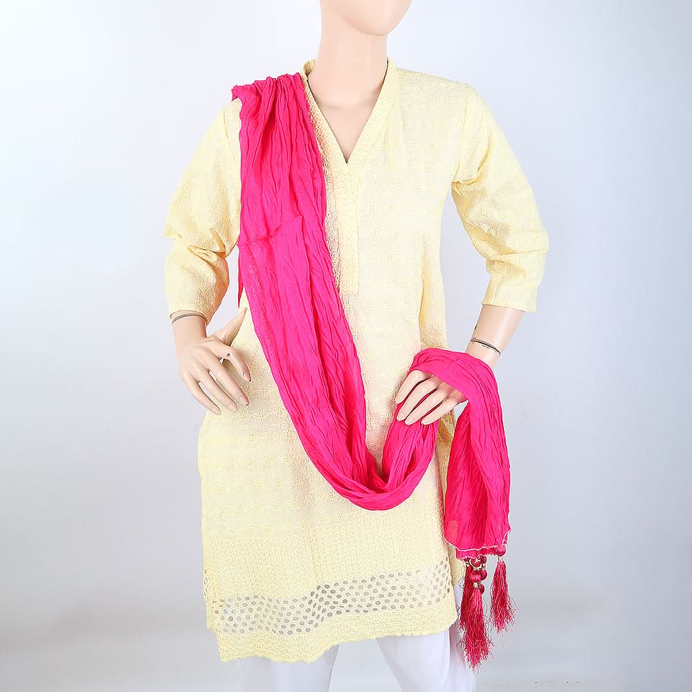 Women's Jacquard Paranda Dupatta - Pink, Women, Dupatta, Chase Value, Chase Value