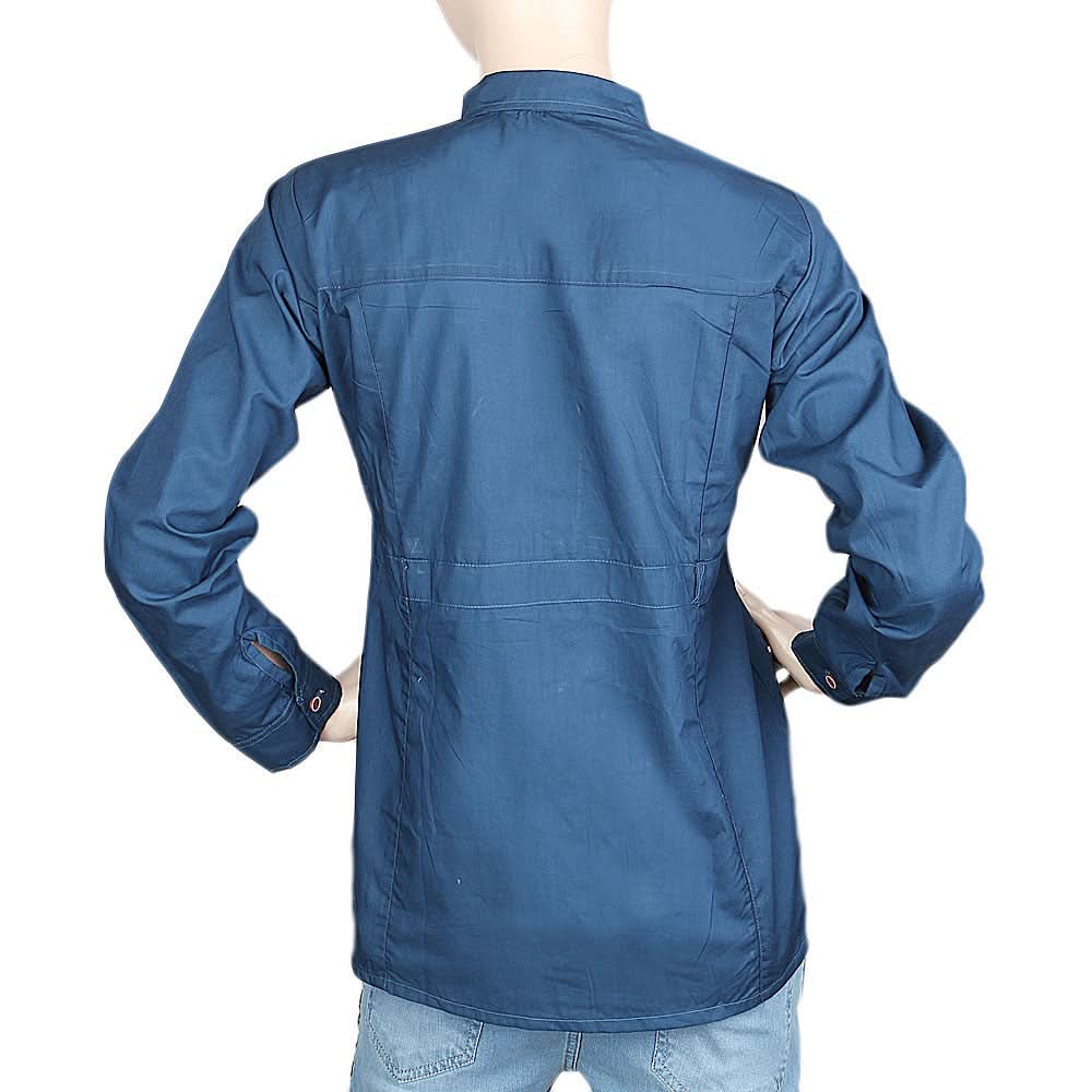 Women's Full Sleeves Casual Shirt - Navy Blue, Women, T-Shirts And Tops, Chase Value, Chase Value