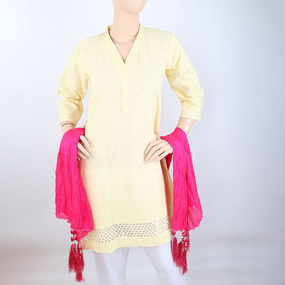 Women's Jacquard Paranda Dupatta - Pink, Women, Dupatta, Chase Value, Chase Value