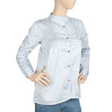 Women's Full Sleeves Casual Shirt - Light Blue, Women, T-Shirts And Tops, Chase Value, Chase Value