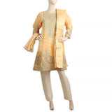 Women's Embroidered Organza Jacquard 3 Pcs Stitched Suit - Orange, Women, Shalwar Suits, Chase Value, Chase Value