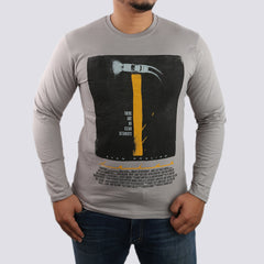 Men's Full Sleeves T Shirt - Grey, Mens T-Shirts, Chase Value, Chase Value