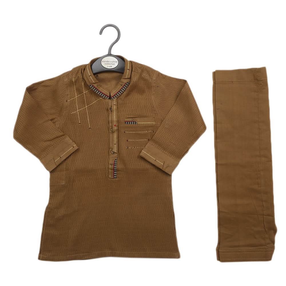 Boys Fancy Shalwar Suit - Brown, Kids, Boys Shalwar Kameez, Chase Value, Chase Value
