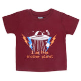 Boys Half Sleeves Printed T-Shirt - Maroon, Kids, Boys T-Shirts, Chase Value, Chase Value