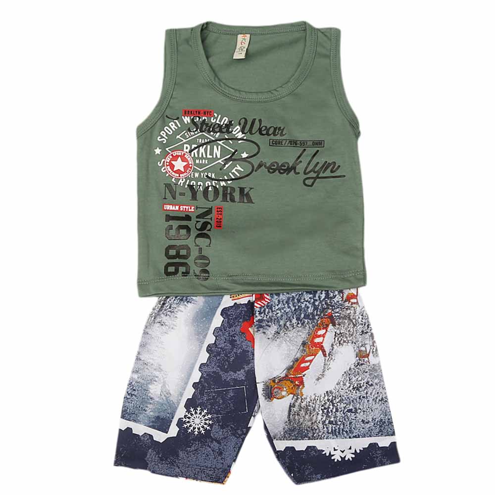 Boys Sando Suit - Green, Kids, Boys Sets And Suits, Chase Value, Chase Value