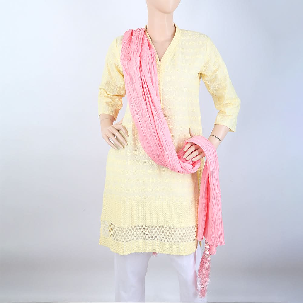 Women's Jacquard Paranda Dupatta - Light Pink, Women, Dupatta, Chase Value, Chase Value