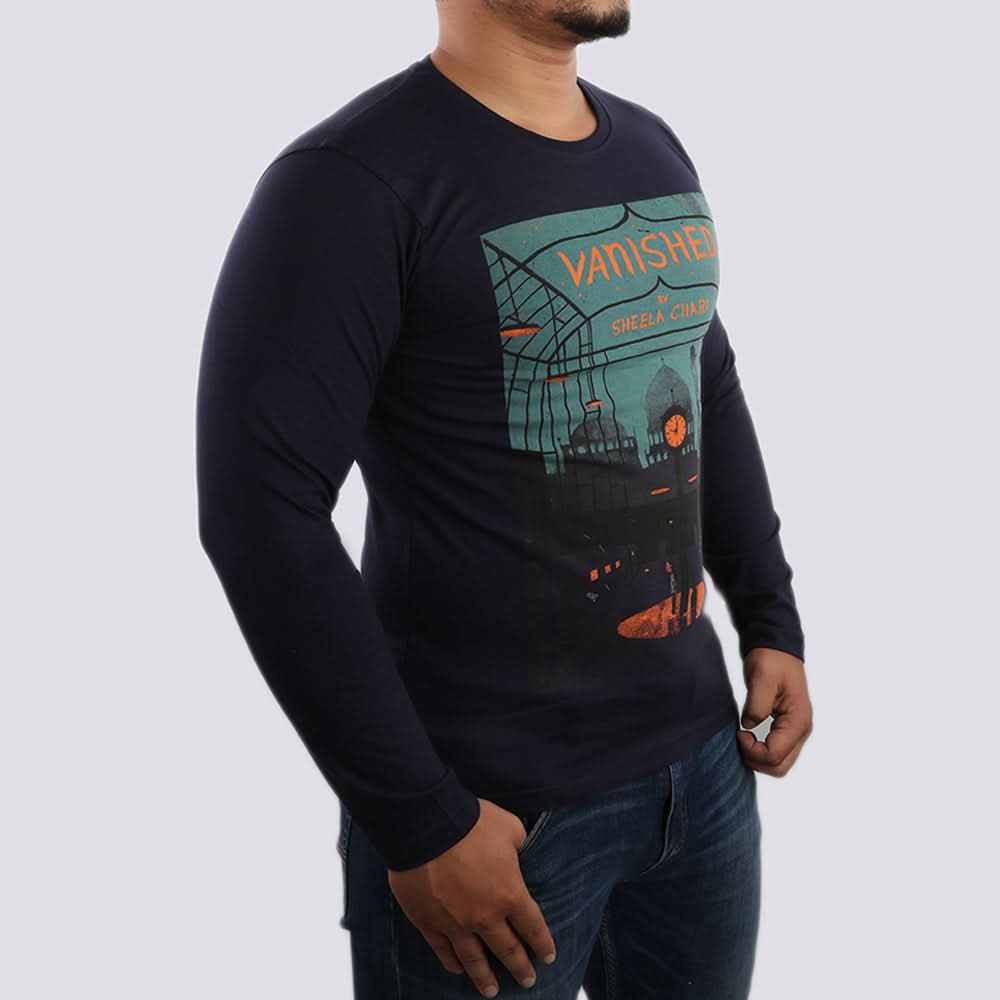 Men's Full Sleeves T Shirt - Navy Blue, Mens T-Shirts, Chase Value, Chase Value