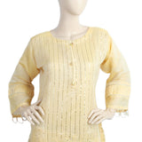 Women's 3Pcs Stitched Suit - Yellow, Women, Shalwar Suits, Chase Value, Chase Value