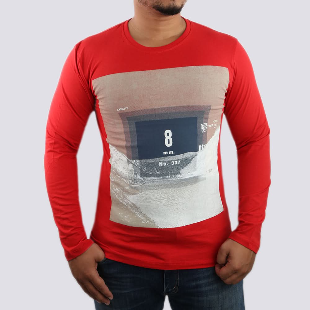 Men's Full Sleeves T Shirt - Pink, Mens T-Shirts, Chase Value, Chase Value