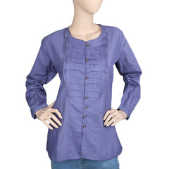 Women's Full Sleeves Western Top - Blue, Women, T-Shirts And Tops, Chase Value, Chase Value
