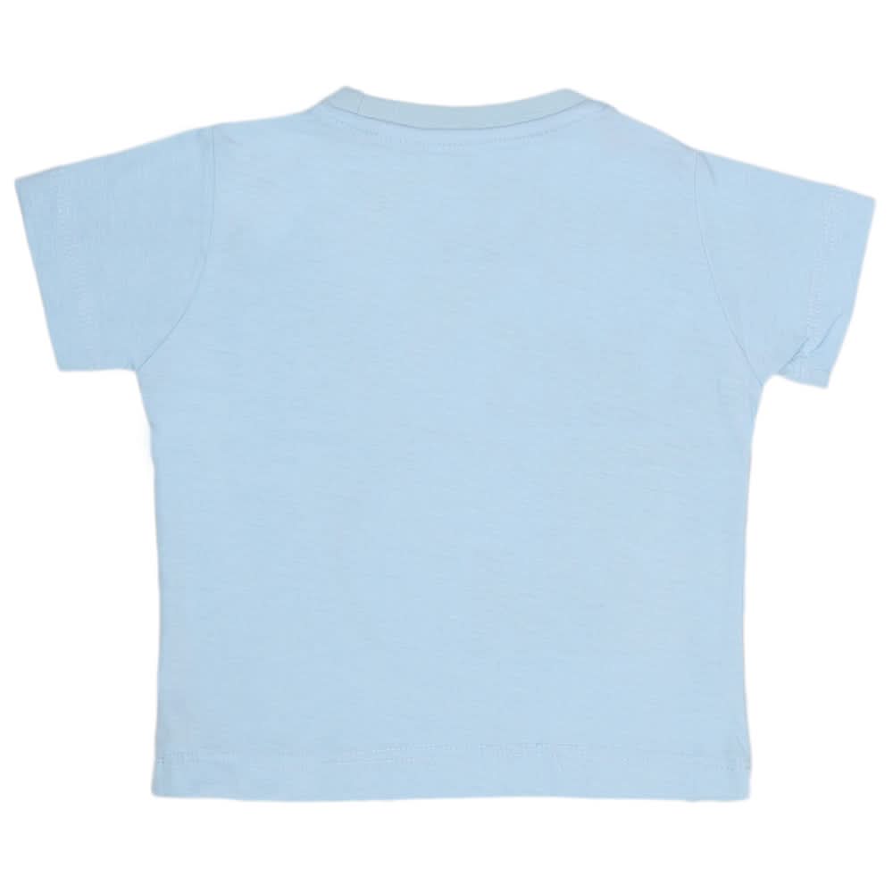 Boys Half Sleeves Printed T-Shirt - Light Blue, Kids, Boys T-Shirts, Chase Value, Chase Value