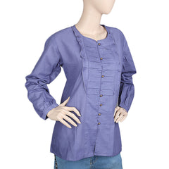 Women's Full Sleeves Western Top - Blue, Women, T-Shirts And Tops, Chase Value, Chase Value