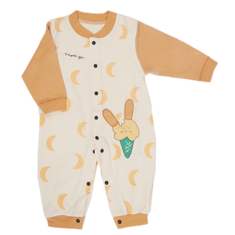 Newborn Boys Full Sleeves Romper - Orange, Kids, New Born Boys Rompers, Chase Value, Chase Value