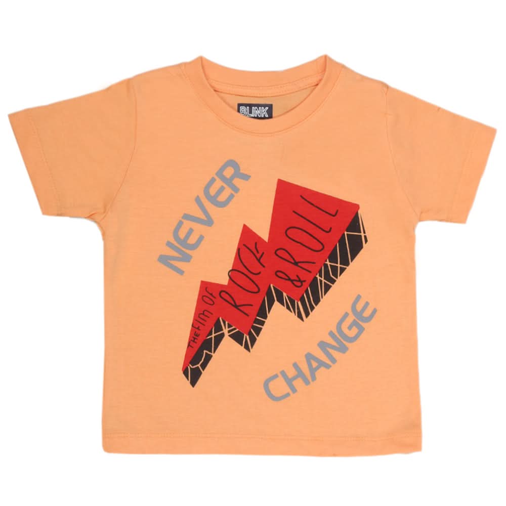 Boys Half Sleeves T-Shirt - Peach, Kids, Boys T-Shirts, Chase Value, Chase Value