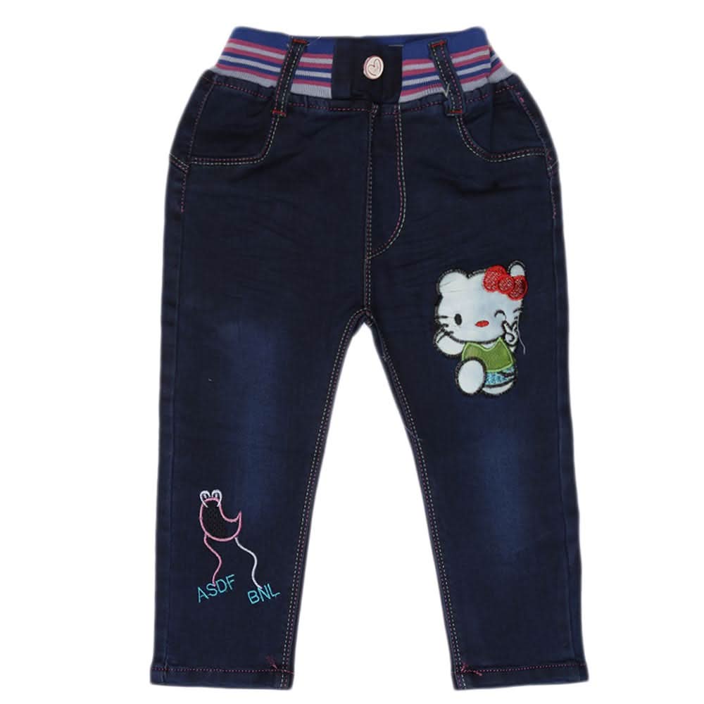 Girls Denim Pants - Blue, Kids, Pants And Capri, Chase Value, Chase Value