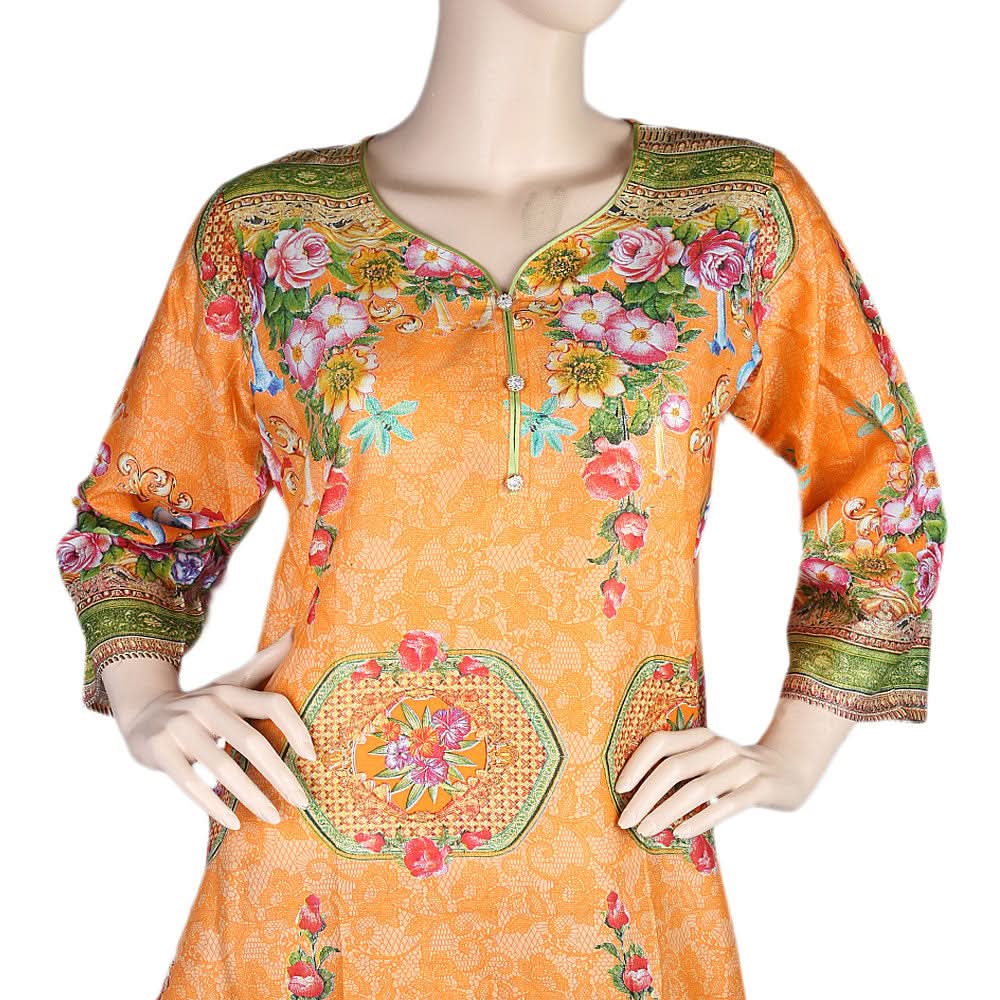 Women's Printed Lawn 2 Pcs Stitched Suit - Multi, Women's Fashion, Chase Value, Chase Value