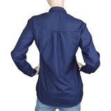 Women's Full Sleeves Casual Shirt - Navy Blue, Women, T-Shirts And Tops, Chase Value, Chase Value